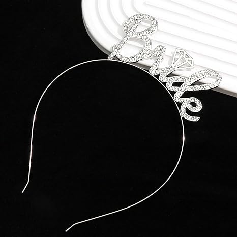 White Short Wedding Veil Pearl Rhinestone Bride Veils Bridal Veils Bachelorette Party Veil for Brides and Women