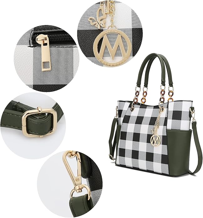 MKF Collection Tote Bag for Women, Handbag Set with Wallet-Top-Handle- Vegan Leather Purse