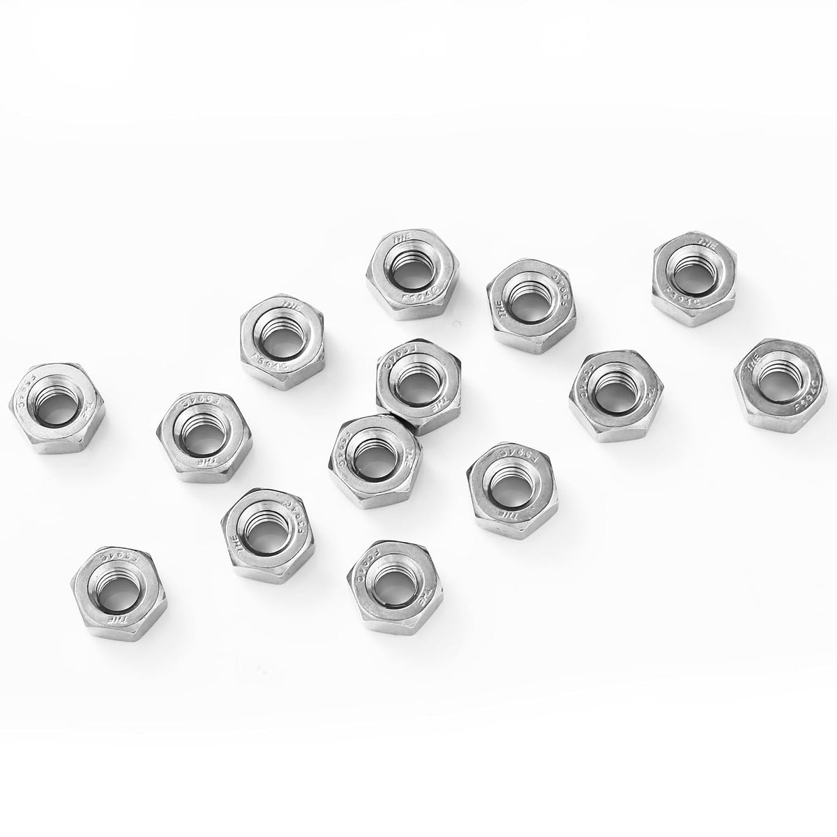 Bates Stainless Steel Hex Nut, 5/16-18, 50 Pack - Stainless, Metal, Hardware Nuts (2 pack of 25)