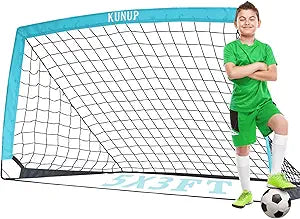Kids Soccer Goal for Backyard, 53, 64, 95FT Easy Foldable Soccer Practice Net with Portable Carrying Bag for Toddler Youth Adult Soccer Training Equipment Outdoor Sports Game