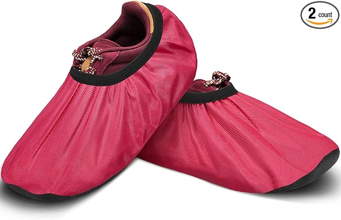 Geyoga 2 Pieces Bowling Shoe Covers for Sports Bowling Polyester Shoe Covers Protector Accessories for Men Women Game Sports Supplies