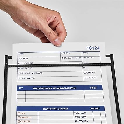 812754 Job Ticket Holders, 9 x 12, Clear, 25/PK (1770