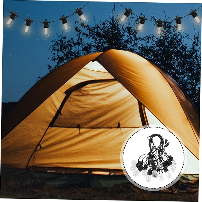 Veemoon 15M Decorative String Lights Led String Light for Outdoor Waterproof Camping Lamp US Plug