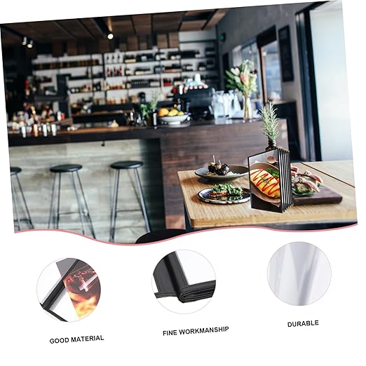 A4 Menu Cover Waterproof Recipe Book Protector Portable Restaurant Menu Folder for Restaurant and Cafe