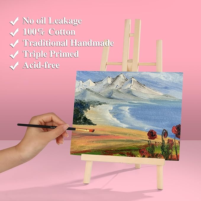 ESRICH Canvas Boards for Painting 8x10in,28 Pack Bulk Canvases for Painting - Cotton Canvas Panels for Oil, Acrylic & Watercolor Painting