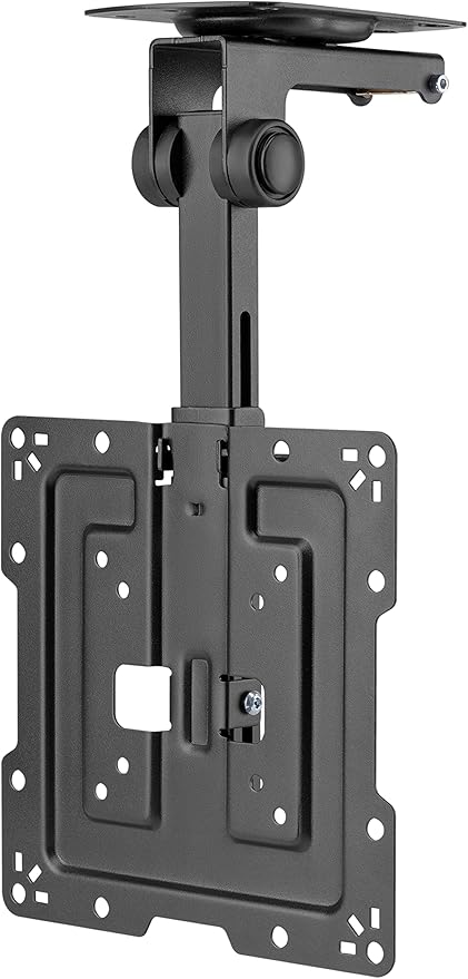 Mount Plus CM322 Flip Down TV and Monitor Roof Ceiling Mount Fits Flat Screen 19 to 43 Inch VESA Compatible 100x100, 200x200 Height Adjustable Pitched Roof