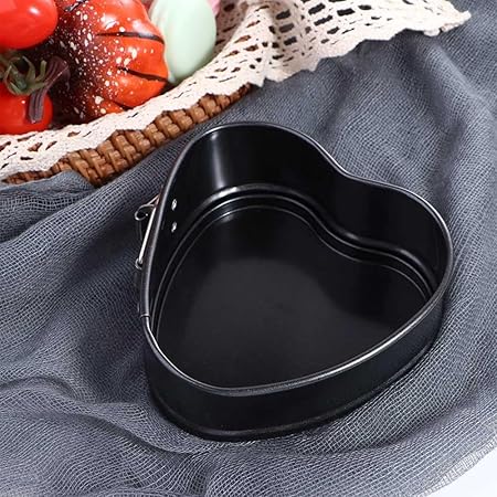 Pokinge Heart Shaped Springform Cake Mold Pan Toast Mold with Removable Loose Base Bakeware Cake Pan Nonstick Baking For Cake Baking Pans