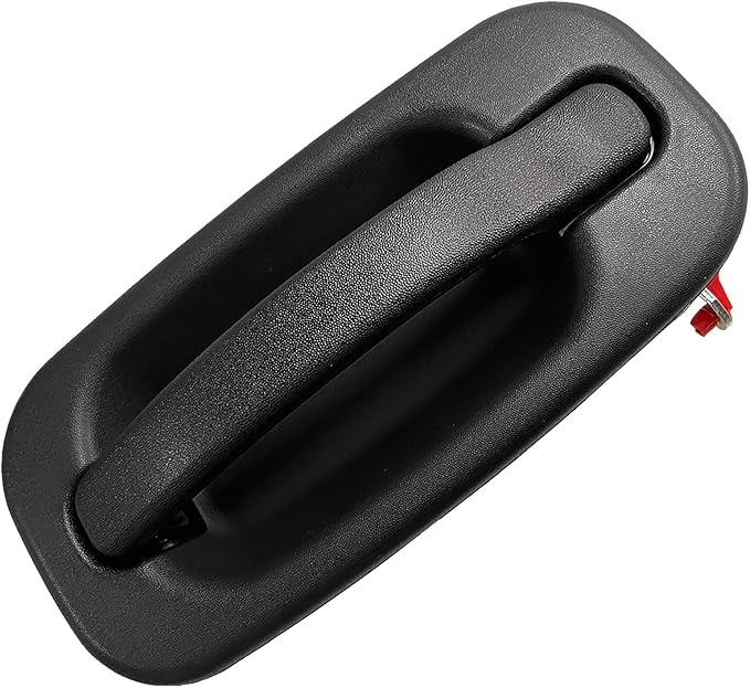 NPAUTO Exterior Front Passenger Side Door Handle Compatible with 1999 2000 2001 2002 2003 2004 2005 2006 2007 Silverado GMC Sierra Tahoe Yukon XL Avalanche 1500 2500 HD, Black, No Keyhole