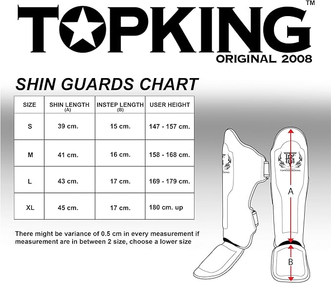 TOP KING Boxing Muay Thai Shin Guards Protector Protection