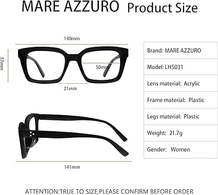 MARE AZZURO Womens Reading Glasses Stylish Readers