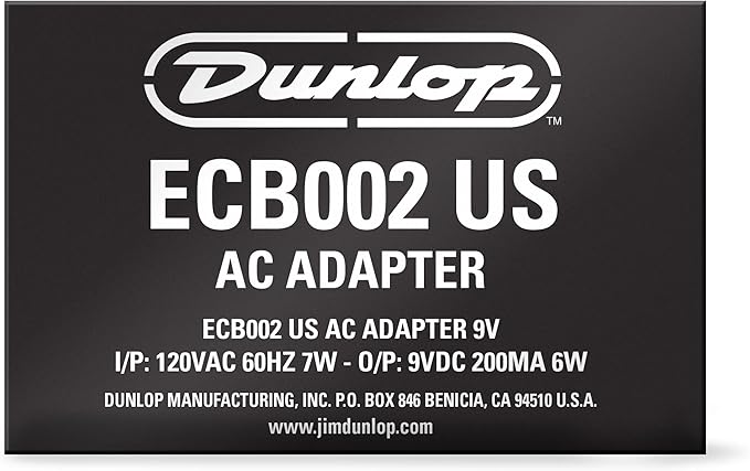 Dunlop ECB002 US AC Adapter 9V Tip