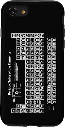 iPhone SE (2020) / 7 / 8 Chemistry Periodic Table Teacher Student Gift on Black Case