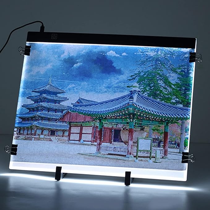 A3 LED Light Pad, 12000K Tracing Light Box with Stepless Dimming, Portable USB Powered Light Board Kit for Artists,Drawing, Sketching, Animation