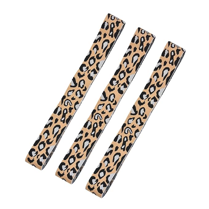 1 Pc Elastic Band for Wig Lace Melting Band Wig Grip Headband Lace Front Wig Headband for Women (3.0cm Beige Leopard Print)