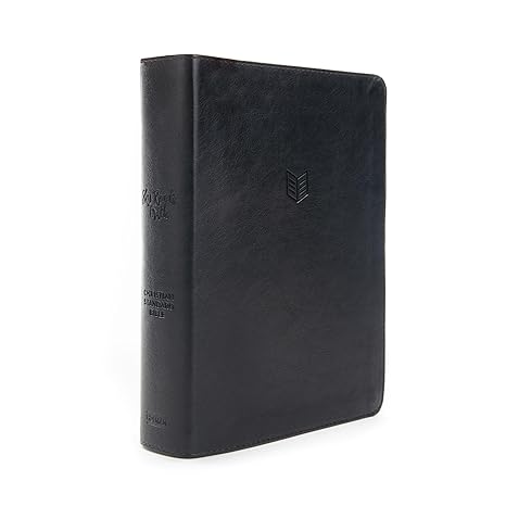 CSB She Reads Truth Bible, Black LeatherTouch Indexed, Black Letter, Full-Color Design, Wide Margins, Journaling Space, Devotionals, Reading Plans, Single-Column, Easy-to-Read Bible Serif Type