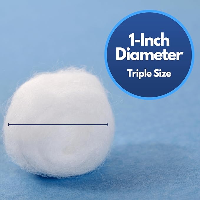 Basics Cotton Balls for Skincare, 200 Count (Previously Solimo)