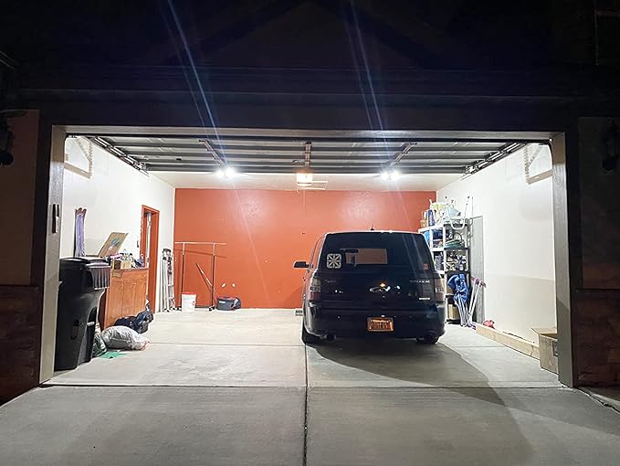 2 Pack LED Garage Light, 150W Ultra Bright Shop Light with 5 Adjustable Panels,15000LM 6500K E26E27 Deformable Ceiling Lights for Garage, Workshop