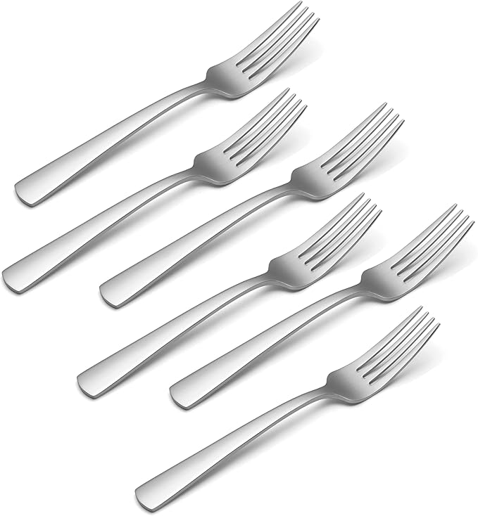 Oneida Aptitude Everyday Flatware Dinner Forks, Set of 6, 180 Stainless Steel, Silverware Set
