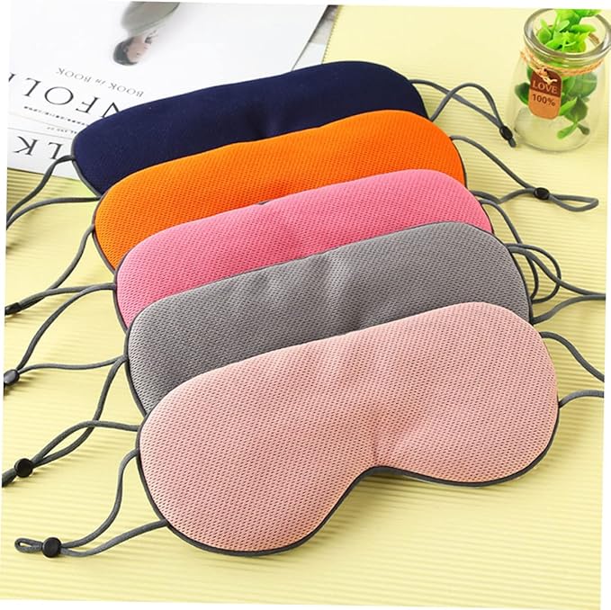 Sleep Eye Mask Breathable Ice Silk HotPerfect for Travel Home Hotel Adjustable Strap (Root Light Grey)