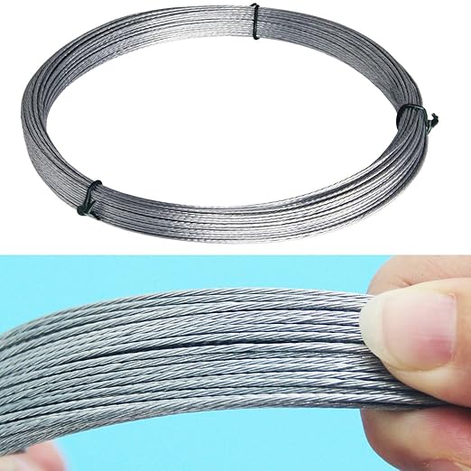 Picture Hanging Wire #2 100-Feet Braided Picture Wire Heavy for Photo Frame Picture,Artwork,Mirror Hanging,Supports up to 30lbs
