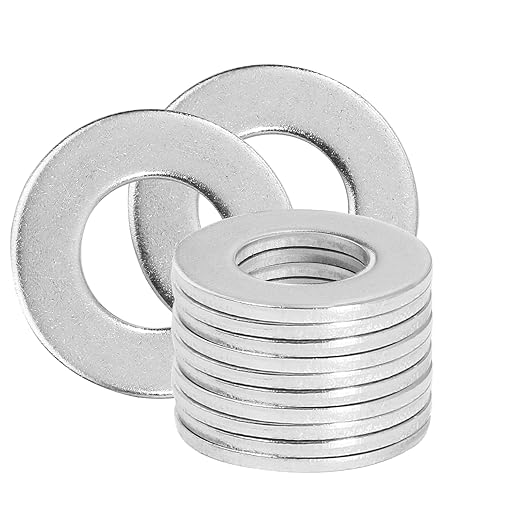14" Stainless Steel Flat Washers - 58" Outside Diameter, 304(18-8) Stainless Steel Washers Metal Washer for Screws Bolts, Pack of 50