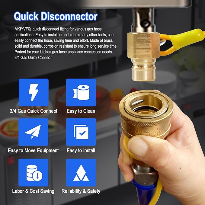 ?uue/?uui" Natural Gas Quick Connect, Hose Quick Connect,Natural Gas Quick Connect Fittings, Propane Quick Connect Fittings,for Generator,Grills,Patio Heaters, and Other Gas-Powered Equipment, Etc.