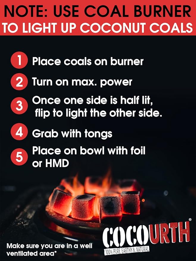 100 Natural Hookah Coconut Shell Charcoal Cube 25x25x25mm 72 PCS Electric Burner Briquettes Used Also for Cooking, Grilling, Barbecuing, Incense Narguile Coal (1kg)
