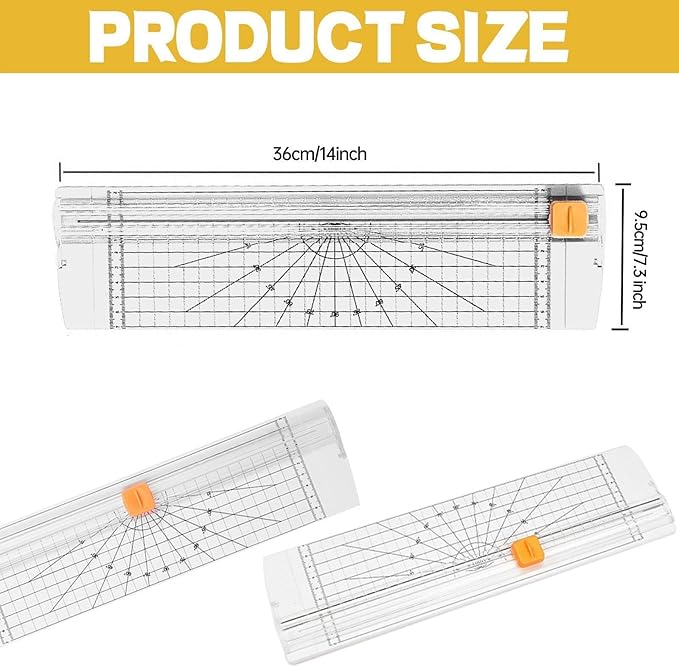 Paper Cutter Slider Mini Small,Paper Trimmer,Papercutter Slicer (Includes 5 Blades )