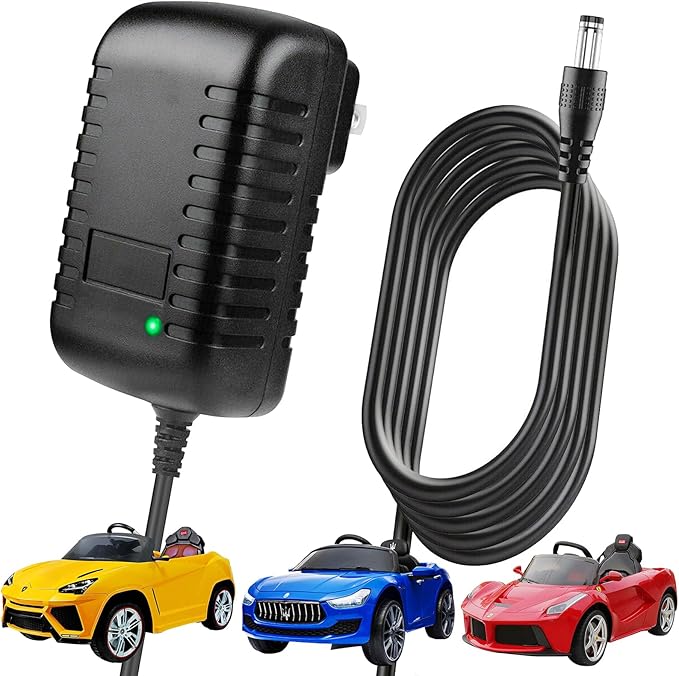 12v Charger for Kids Ride On Toys Car, 12 Volt Battery Charger Replacement for Kidzone, Best Choice, Wrangler, Kid Trax, Dynacraft, Lamborghini Powered Wheel Charging