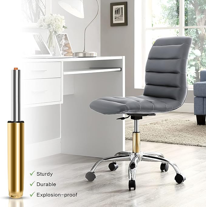 Omyoffice Adjustable Height Gas Lift Cylinder for Office Chairs, Universal Size, Heavy Duty, Gold