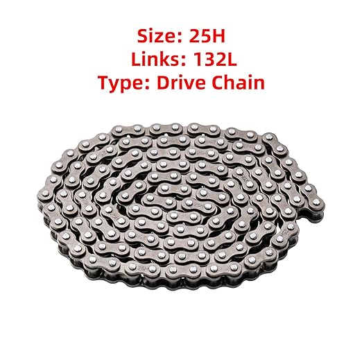 KAMIER 25 Roller Chain 132 Link with Drive Chain Breaker for Razor MX500 MX650 SX500 Mcgrath Dirt Rocket Bike Off Road Motocross Pit Bike Kids Electric Scooter Moped Mini Pocket Bike Heavy Duty Parts