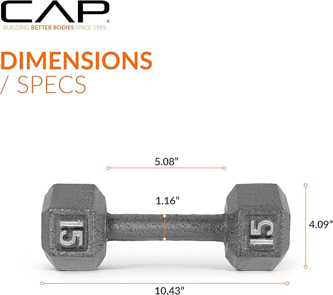 CAP Barbell Coated Hex Dumbbell Weight
