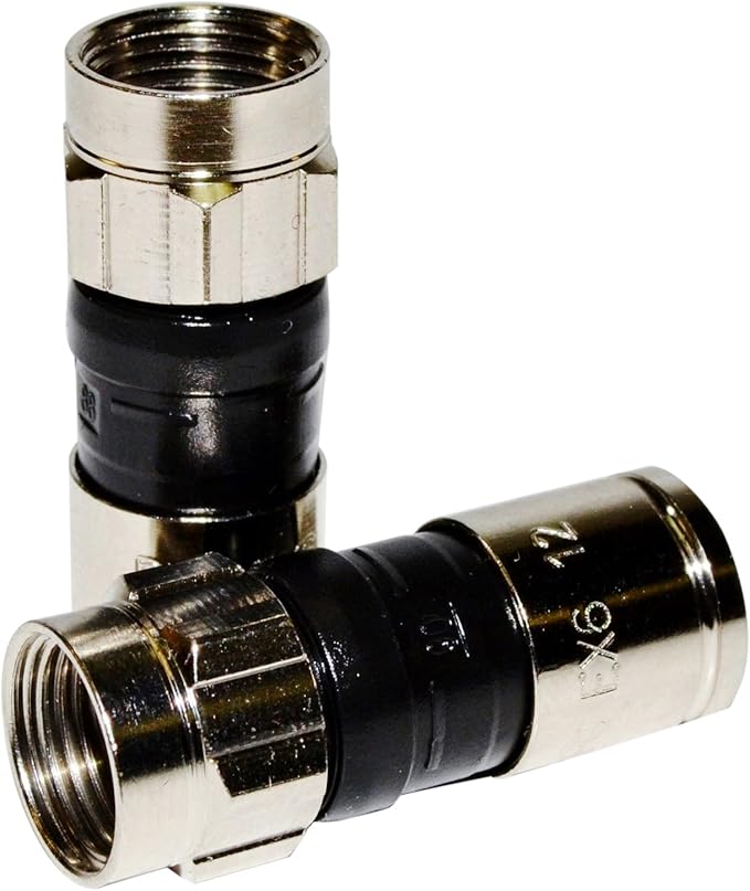 PPC Belden EX6PLUS RG-6 Snap Seal Outdoor Compression Connector, Comcast, DTV Dish Approved, 50 Piece