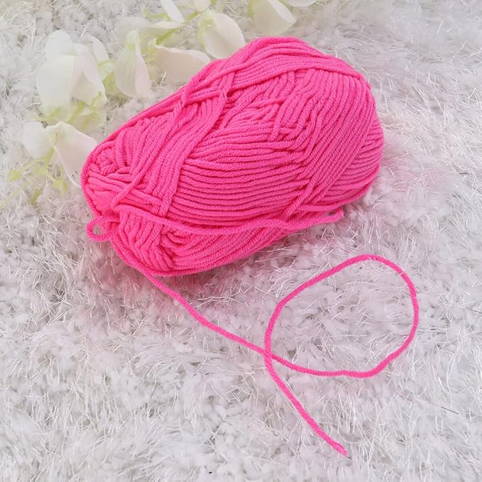 SUPVOX Cotton Yarn Chunky Plush Yarn for Knitting Crocheting Scarf Hat Milk Cotton Machine Washable
