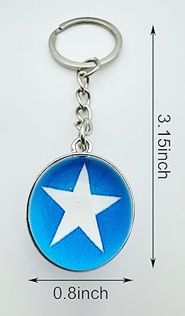 3 Pcs Somalia Flag Key Chain,Cool Keychain for Car Keys, Stainless Steel Keyrings Keychains,Used for Home Decoration, Jewelry Hanging Decorations.