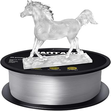GIANTARM Silk PLA 3D Printer Filament 1kg,Silk Pink PLA and Clear PLA 1.75mm Dimensional Acuuracy +/-0.03mm,1080 Feet Per Roll,Vacuum Packaging