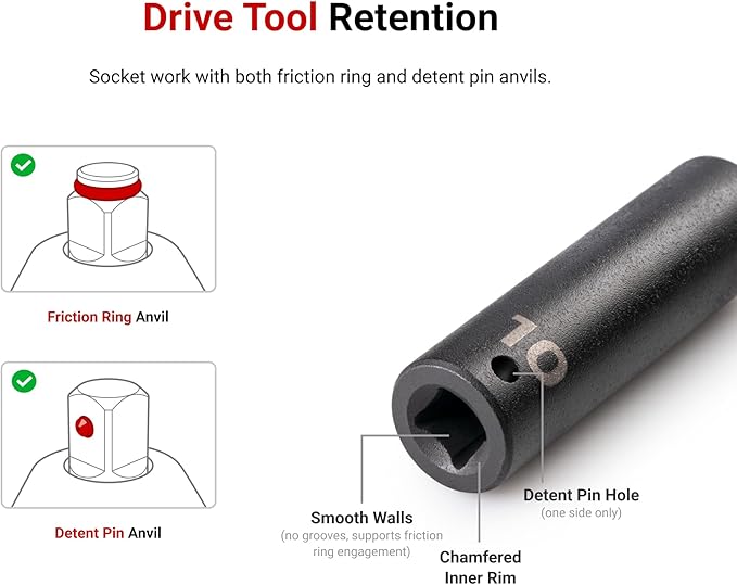 TEKTON 1/2 Inch Drive x 1-5/16 Inch Deep 6-Point Impact Socket | SID23033