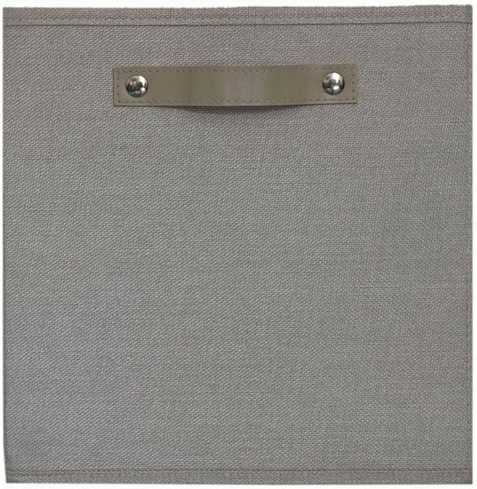 MBETA Pure Color Thickened Linen Storage Basket Fabric Clothes Sundries Finishing Box Household Folding Storage Box Artifact