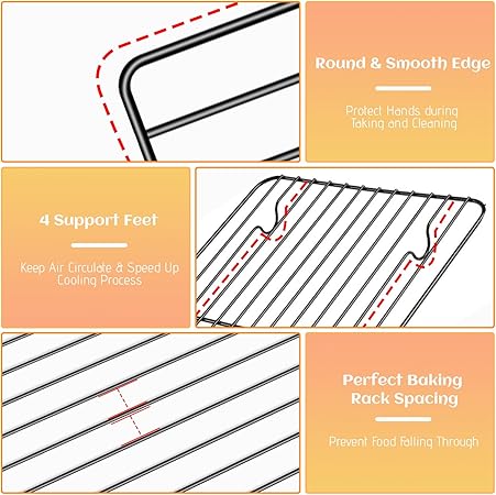 Baking and Cooling Rack for Ninja Combi All-In-One Multicooker - NonStick Wire Rack for Multiple Use, Stainless 12.2 Inch Rack for Ninja SFP701, SFP700