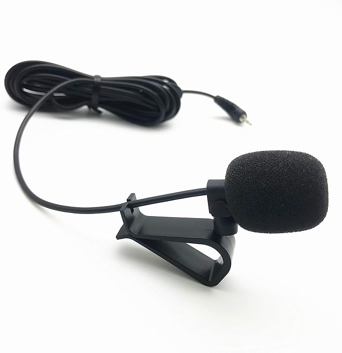 Car Microphone 3.5mm Stereo External Mic Car Radio Microphone Compatible with Kenwood Boss Corehan Power JVC Sony Jensen Alpine Vehicle Head Unit car Stereo Enabled Audio GPS DVD