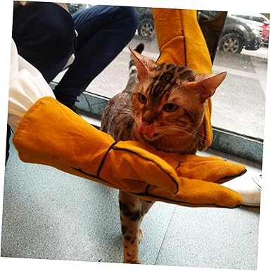 1PCS Gloves Protective Glove Bird Training Gloves Cat Handling Gloves Bird Gloves Bite Proof Animal Handling Gloves leather Parrot cat gloves