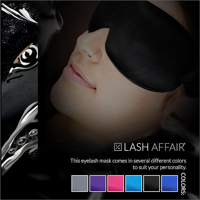 Lash Affair 3D Eye Mask for Sleeping Eyelash Extensions, Lash Protector Cupped Molded Night Sleep Mask, Contoured Mask Eye Cover, Comfortable and Lightweight, Jet Black
