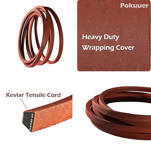 M158130 Deck Belt 12" x 150" Made with Kevlar for John Deere 48 Inch Deck Z245 Z425 Z445 Eztrak Mower M154295