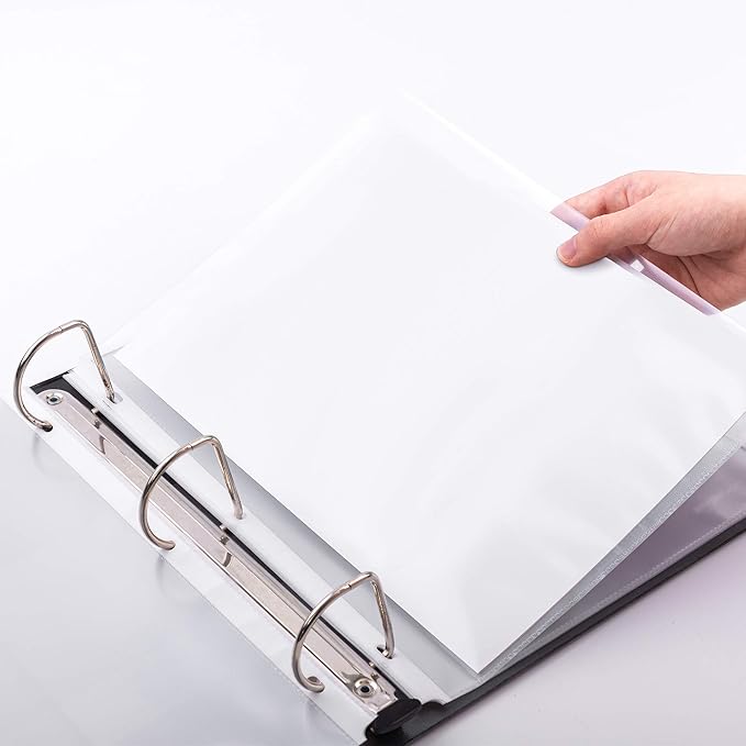 Basics Durable Clear Sheet Protectors for 3 Ring Binder, 8.5 in x 11 in, 3 holes, 200 Pack