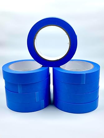 Professional Painters Blue Washi Masking Tape 9 Rolls, 24mm x 50m, 0.95in x 54.68yd, 30 Day Clean Removal, Crisp Lines, Removes Easily, Multi-Surface Painting Tape for Indoor/Outdoor, by CosmeProUSA