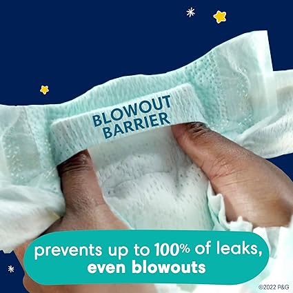 Pampers Overnight Diapers - Swaddlers Overnights - Size 6, 72 Count, Disposable Baby Diaper, Night Time Leak and Skin Protection