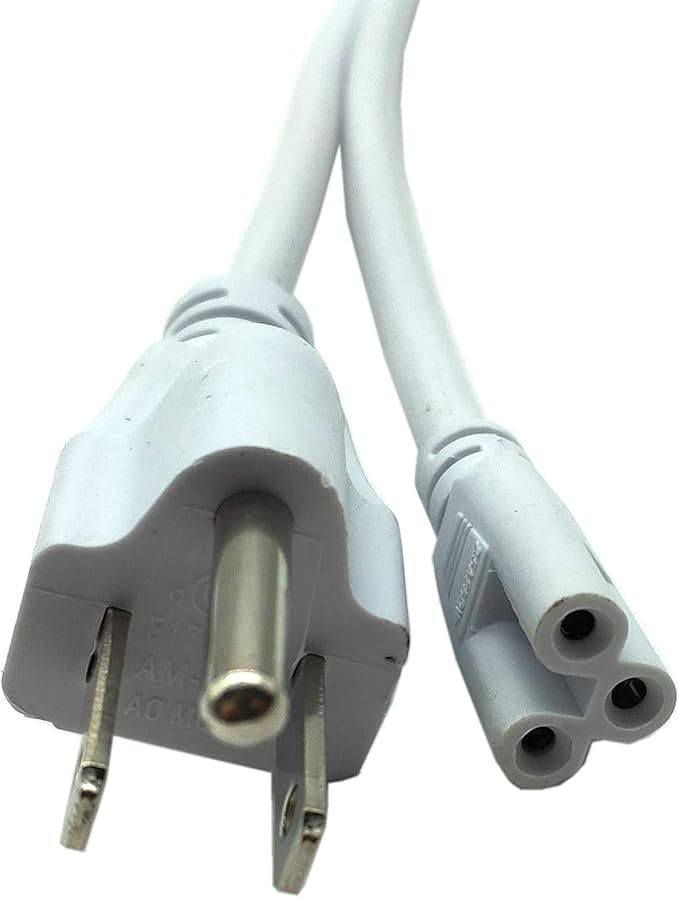 T5 T8 LED Wire Connector Power Cord LED Tube Power Extension Cord with on/Off Plug for LED T5 T8 Light Tube Integrated LED Light Fixture Extension Cable Wire (1.5M/5Ft US 3pin)