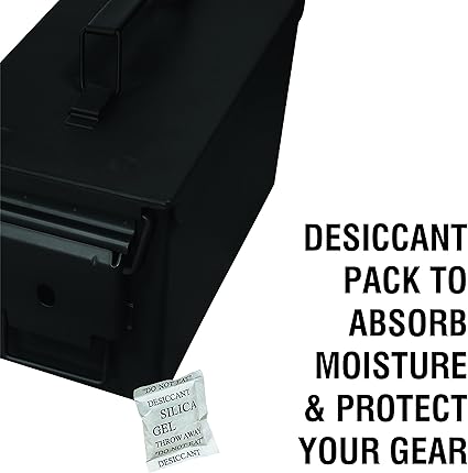 HOMESTEAD 50 Cal Metal Ammo Can - New Steel M2A1 Military Ammo Box, Airtight and Water-Resistant Ammo Box for Storage