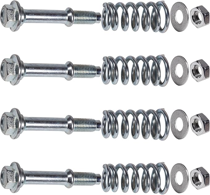 BEONEO-675-221 M10x1.25X75CM Antirust Exhaust Manifold Bolt Nut and Spring Repair Kit 4set for Replacement Bolt and Spring Hardware Kit 36454; 4978; 4979;206068H30A;90501A0006; 90501A0031.