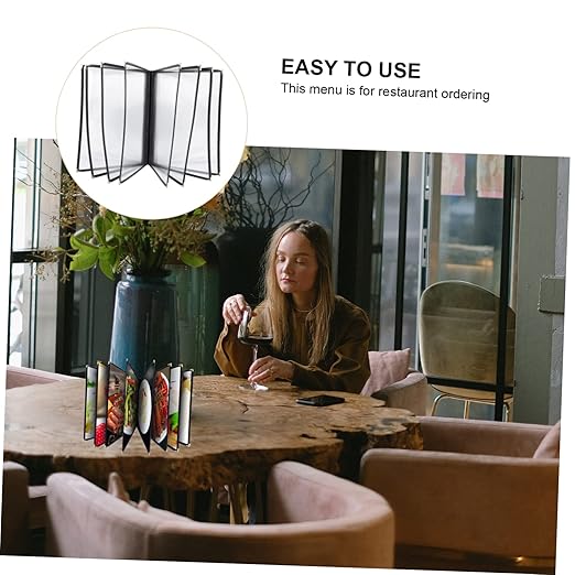 A4 Menu Cover Waterproof Recipe Book Protector Portable Restaurant Menu Folder for Restaurant and Cafe